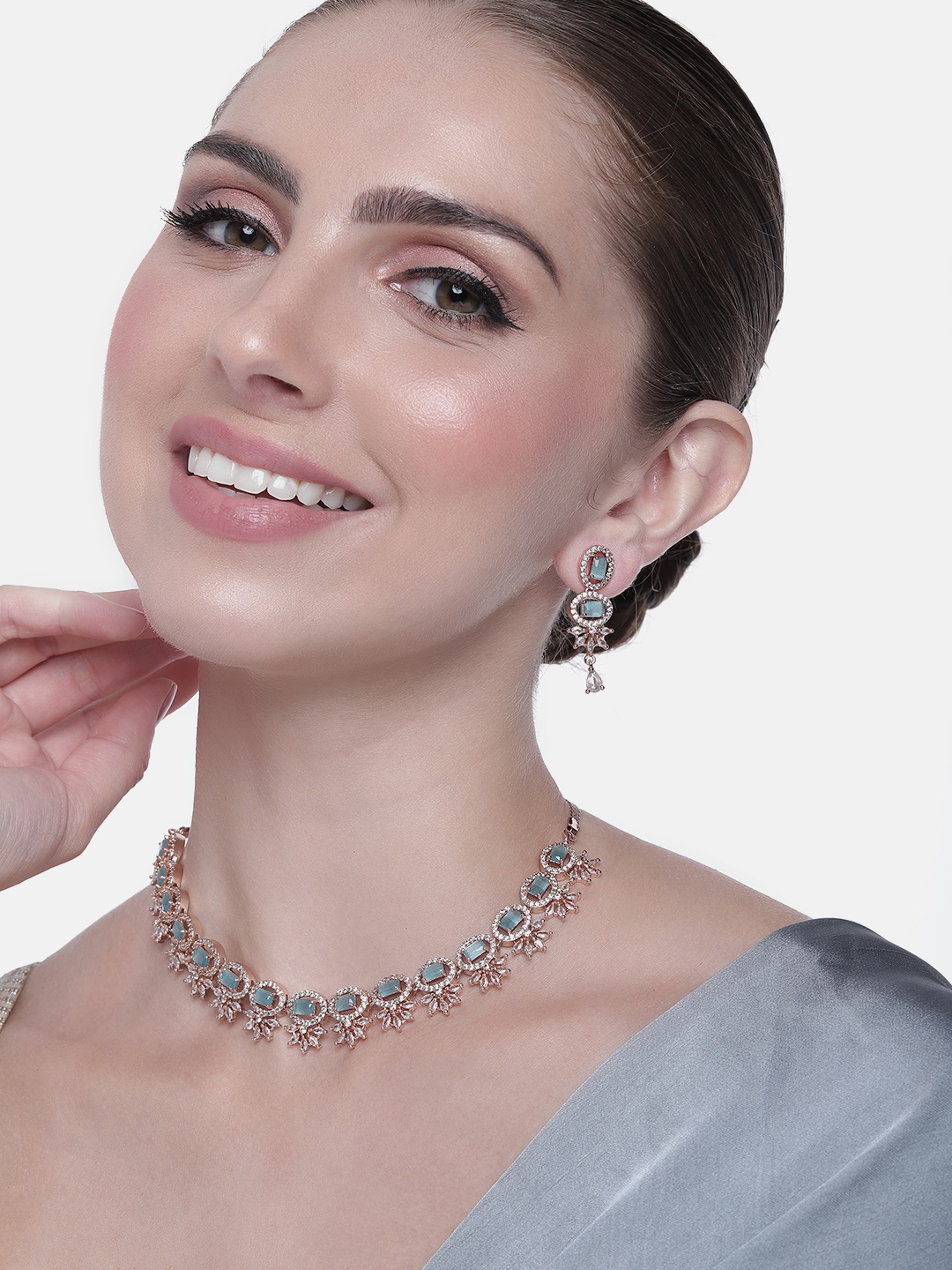 

Estele Rose Gold-Plated CZ Jewellery Set