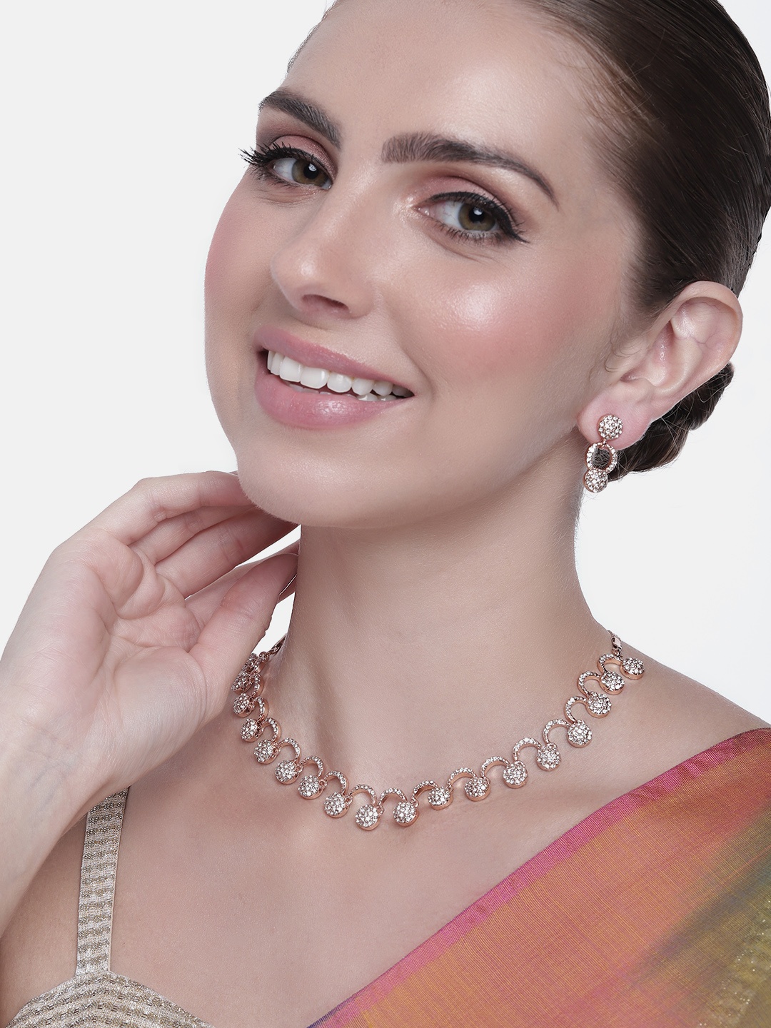 

Estele Rose Gold-Plated CZ Jewellery Set