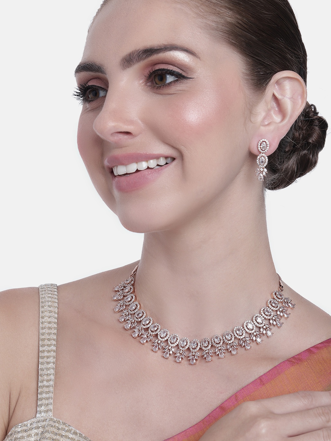 

Estele Rose Gold-Plated CZ Jewellery Set