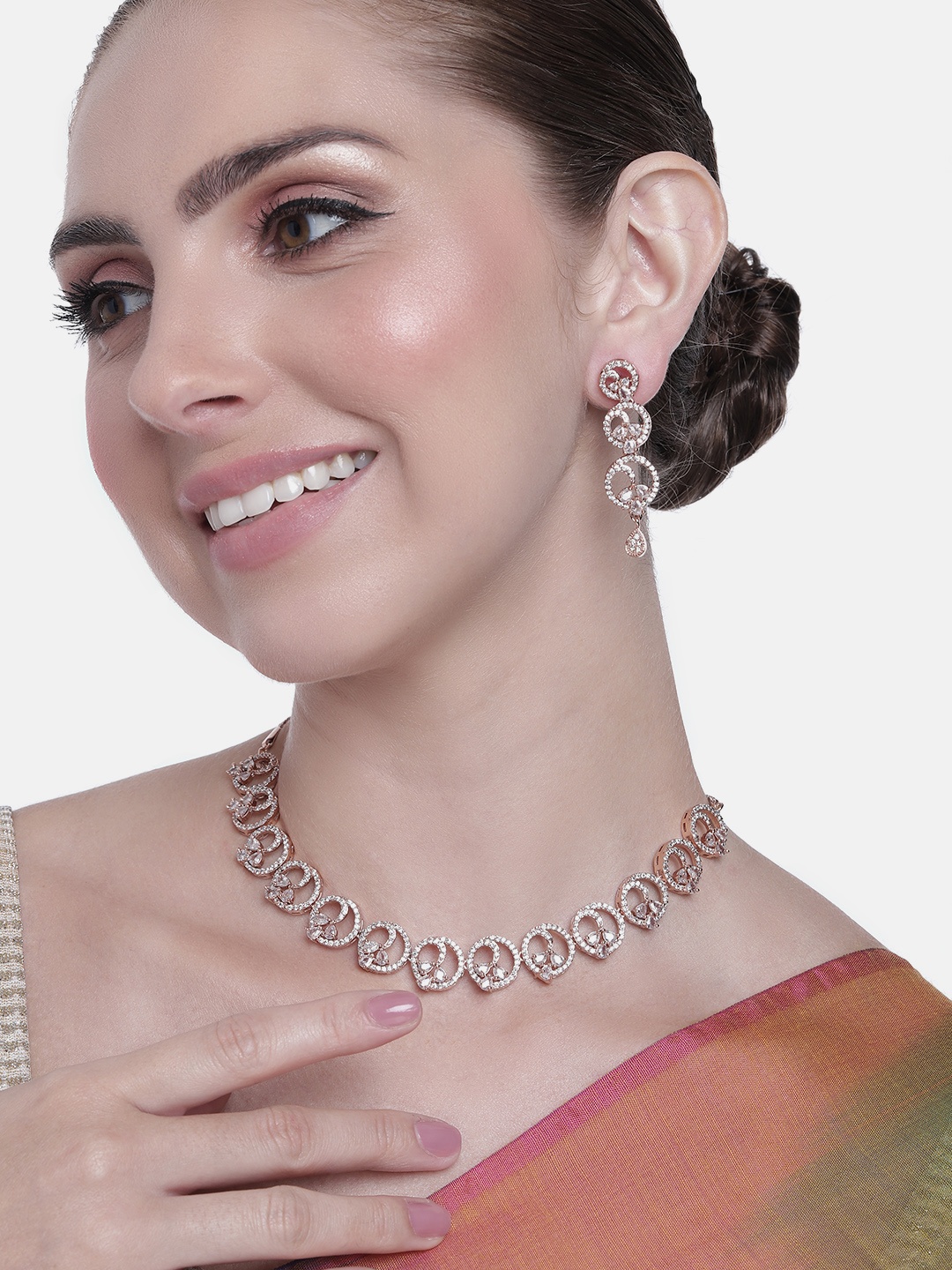 

Estele Rose Gold-Plated CZ Jewellery Set