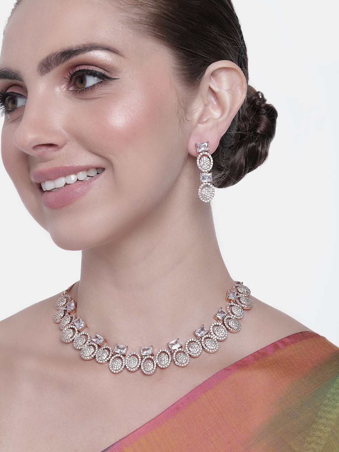 

Estele Rose Gold-Plated CZ Jewellery Set