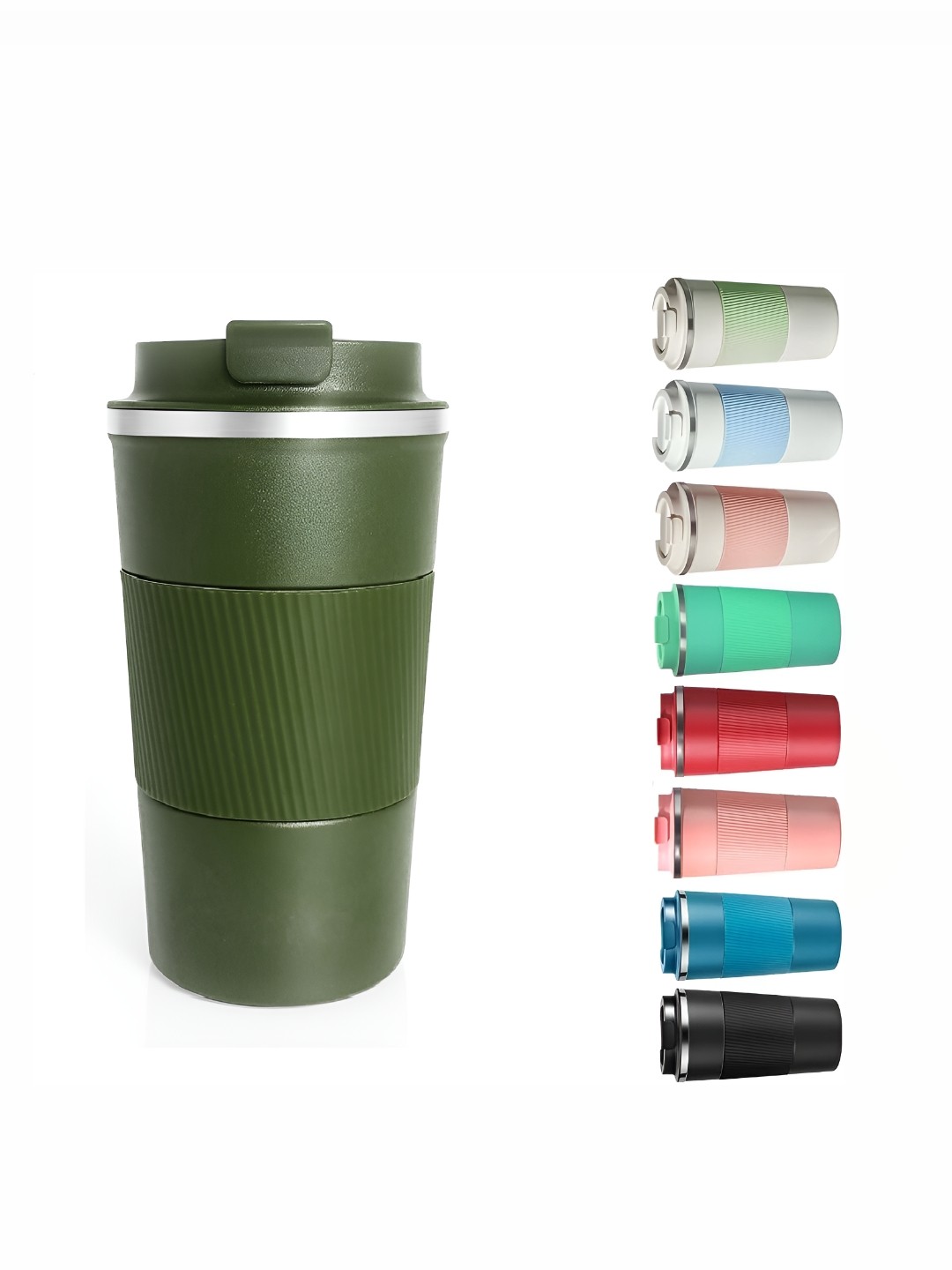 

Wosta Green Stainless Steel Glossy Insulated Coffee Mug 380ml