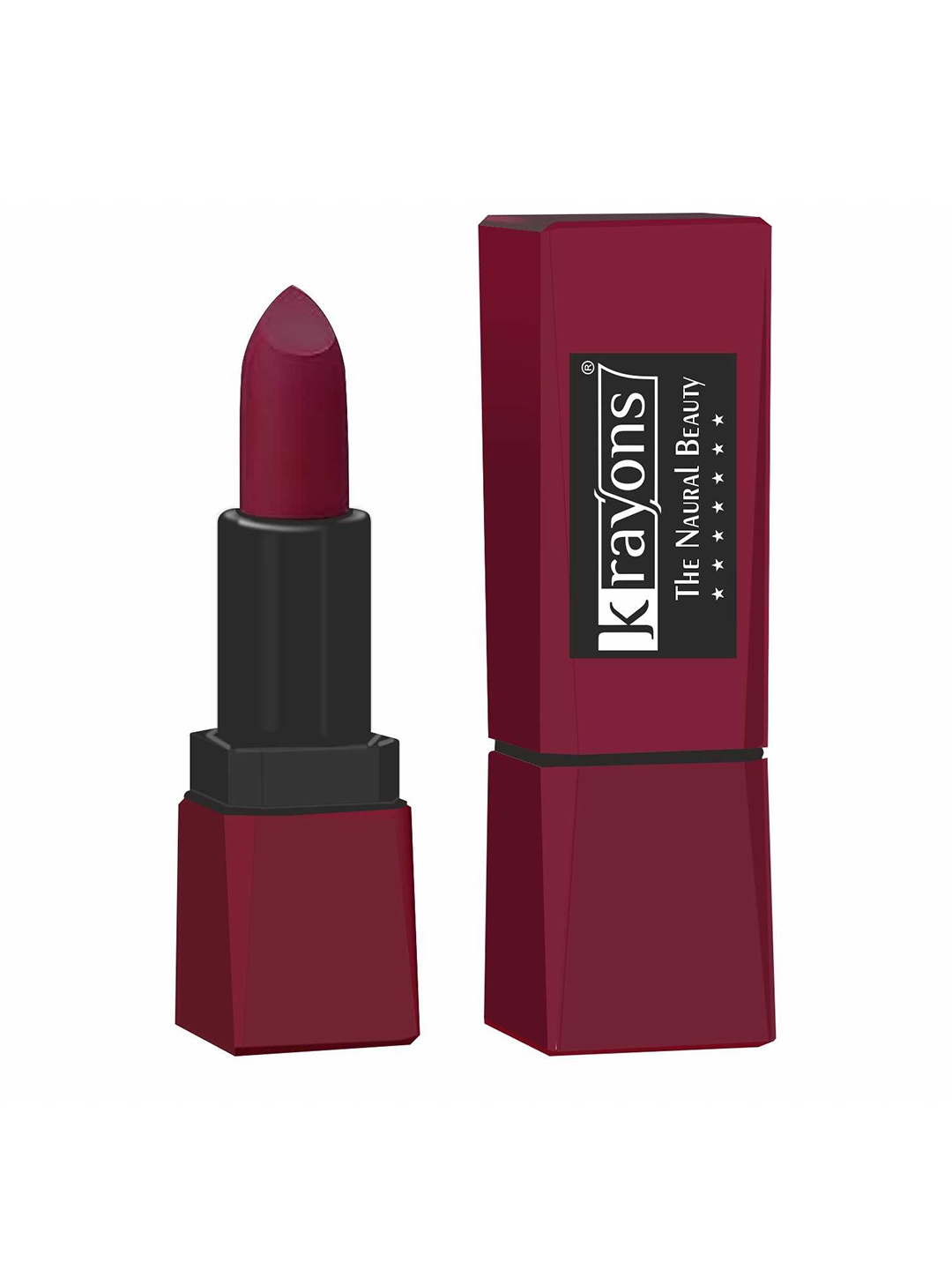 

krayons Intense Matte Velvet Touche Waterproof & Long Lasting Lipstick - Cherry Maroon 304