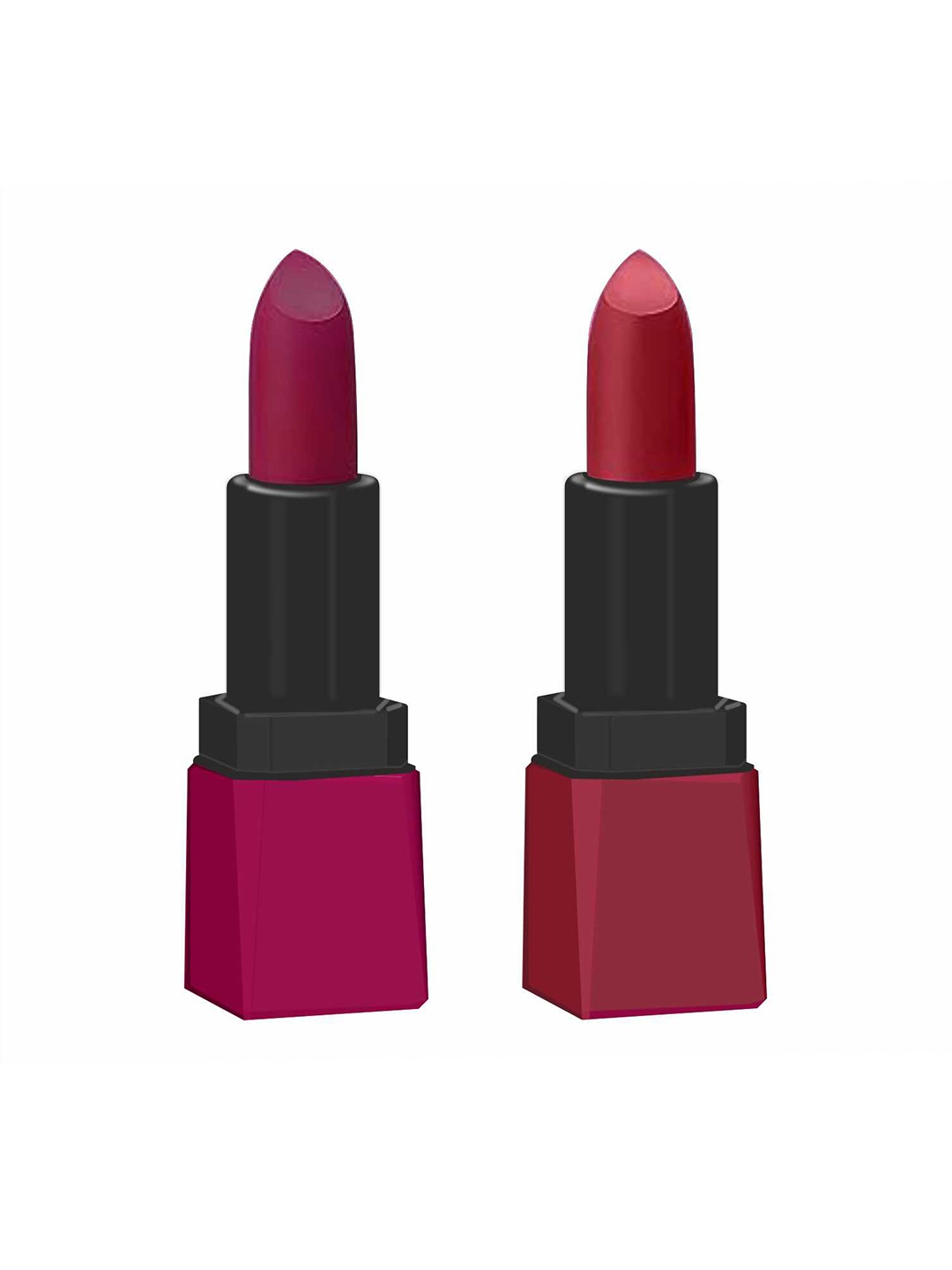 

krayons Set Of 2 Intense Matte Velvet Touche Waterproof & Long Lasting Lipsticks, Pink