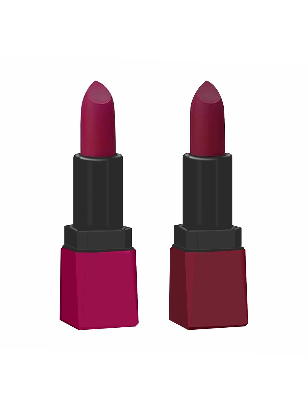 

krayons Set Of 2 Intense Matte Velvet Touche Waterproof & Long Lasting Lipsticks, Pink