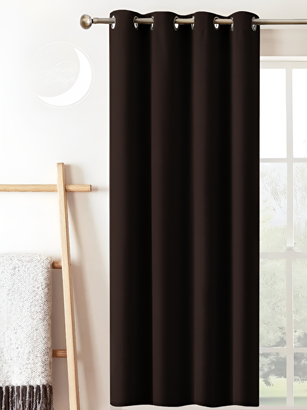 

Lunar Days Brown Black Out Door Curtain