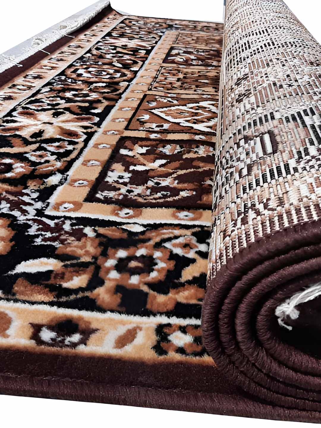 

SANA CARPET Brown & Black Ethnic Motif Printed Carpet