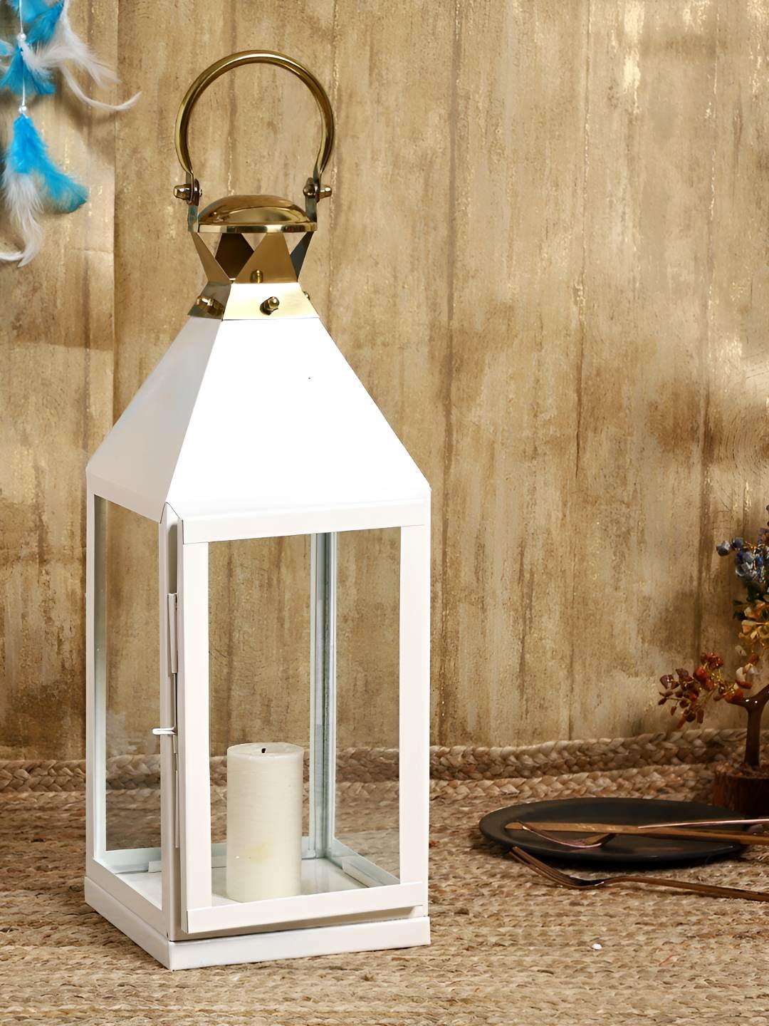 

OPAXA LIVING White Metal Rectangular Table Lamp