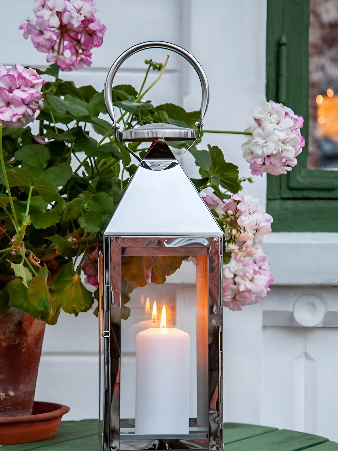 

OPAXA LIVING Hanging Candle Holder, Silver
