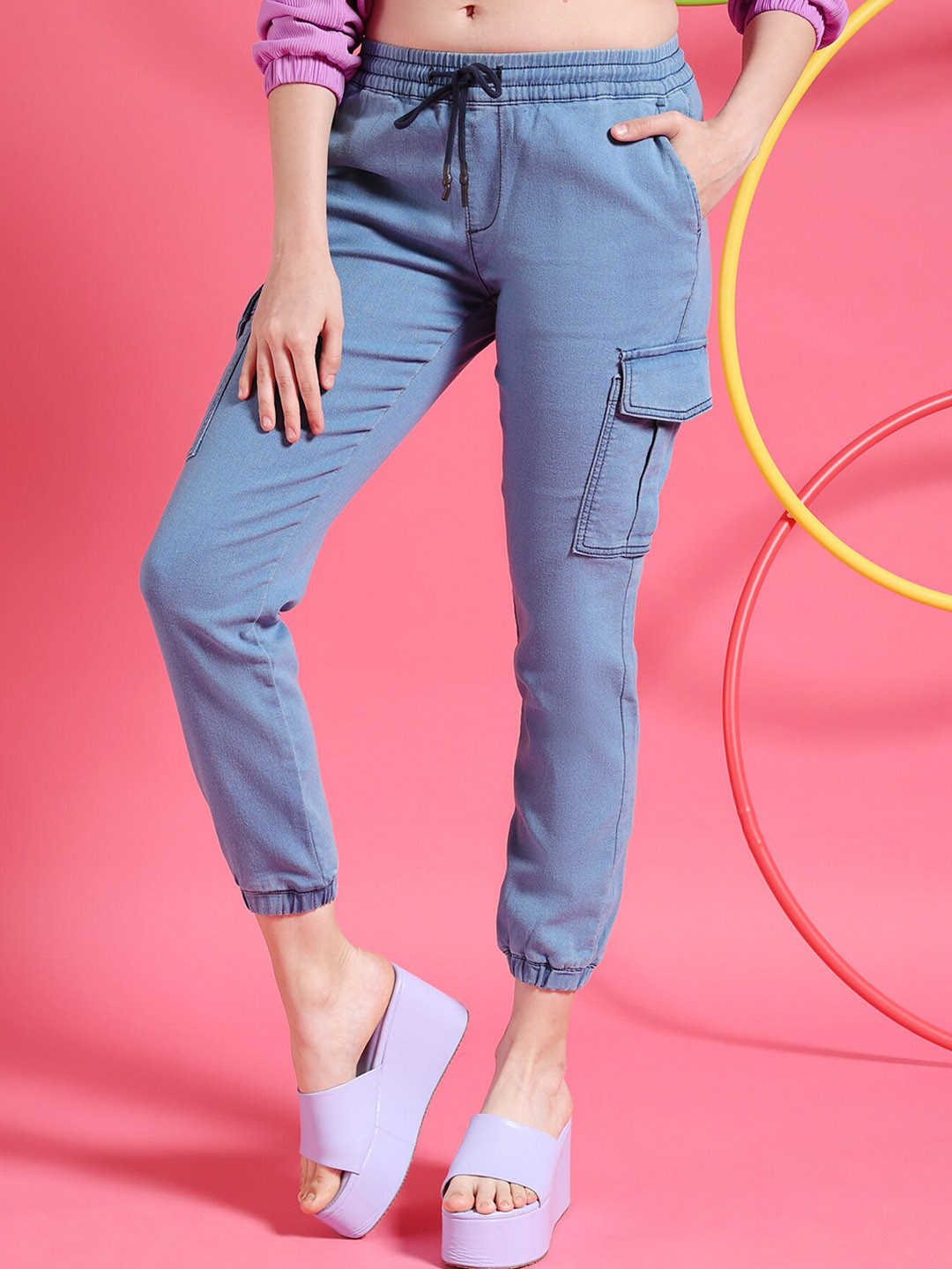 

Freehand by The Indian Garage Co Women Blue Mid-Rise Clean Look Stretchable Jeans