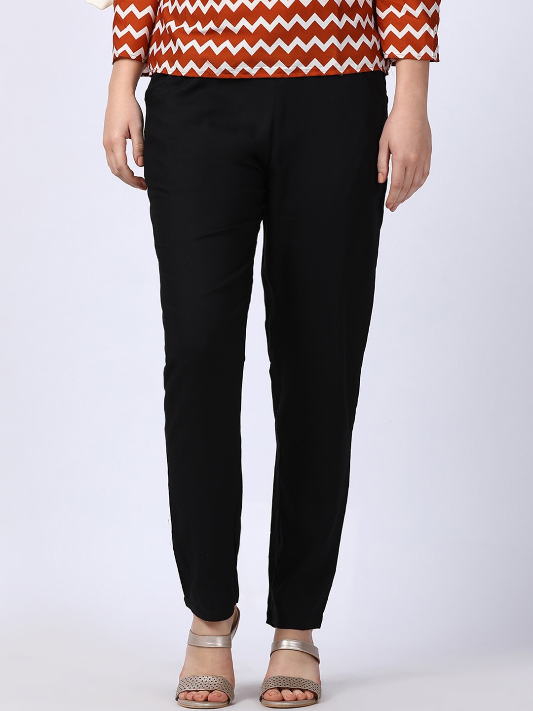 

GOLDSTROMS Women Slim Fit Trousers, Black