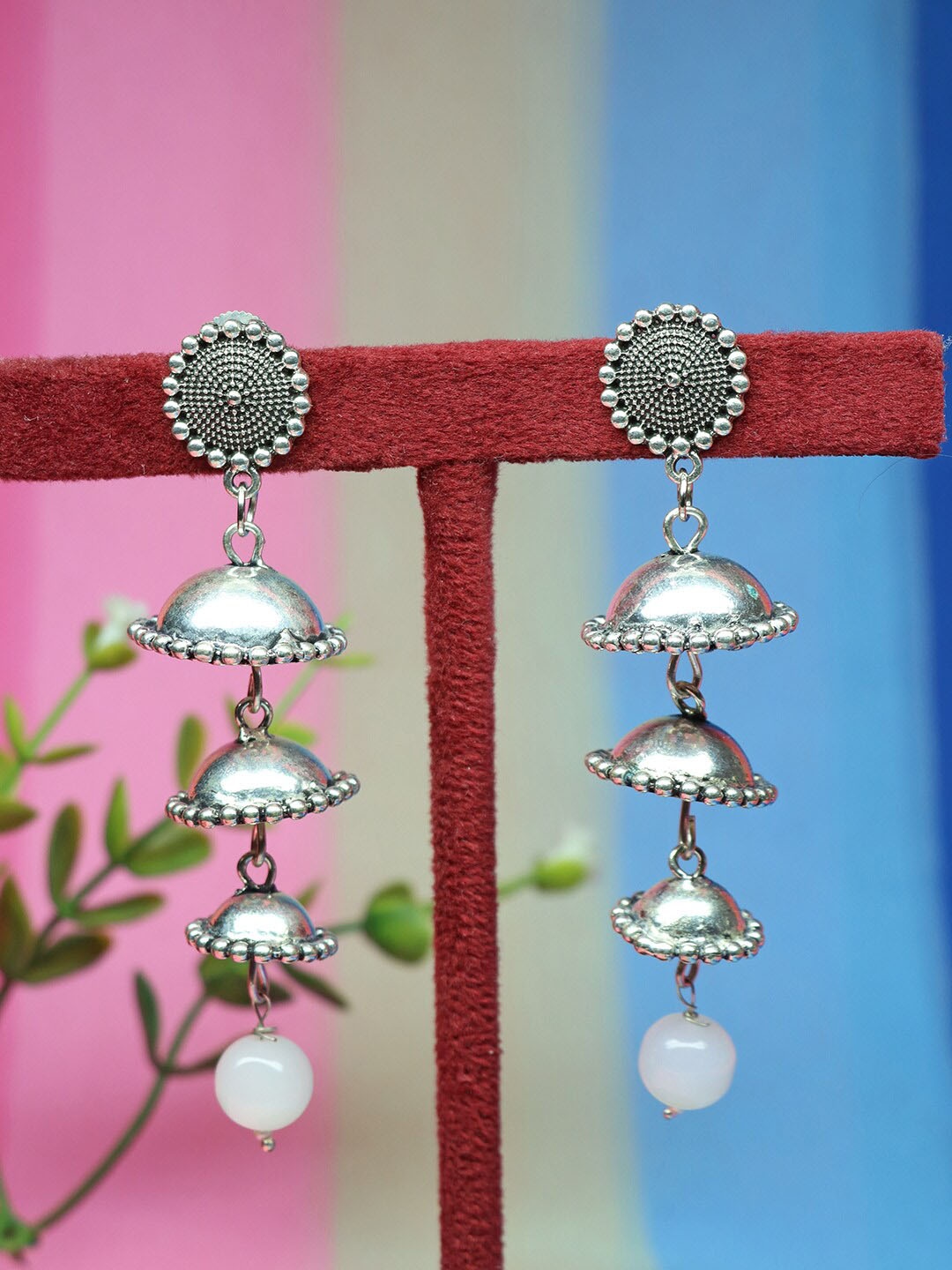 

Ozanoo Silver-Plated Jumkas, White