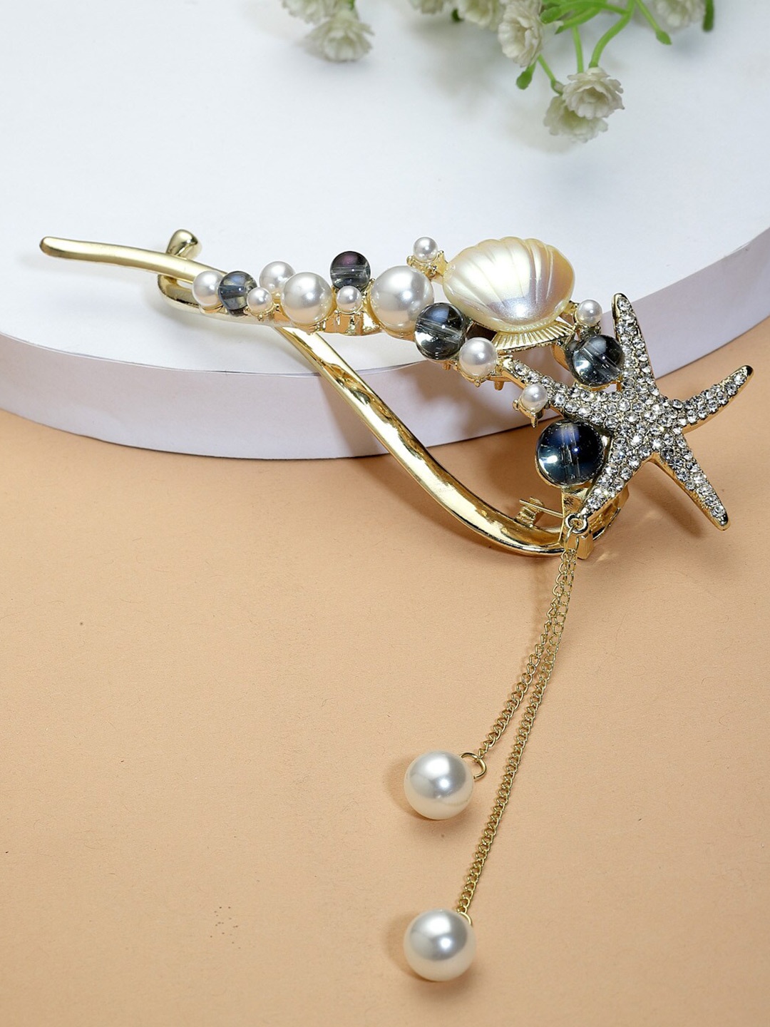 

VOGUE PANASH Gold-Plated Embellished Claw Clip
