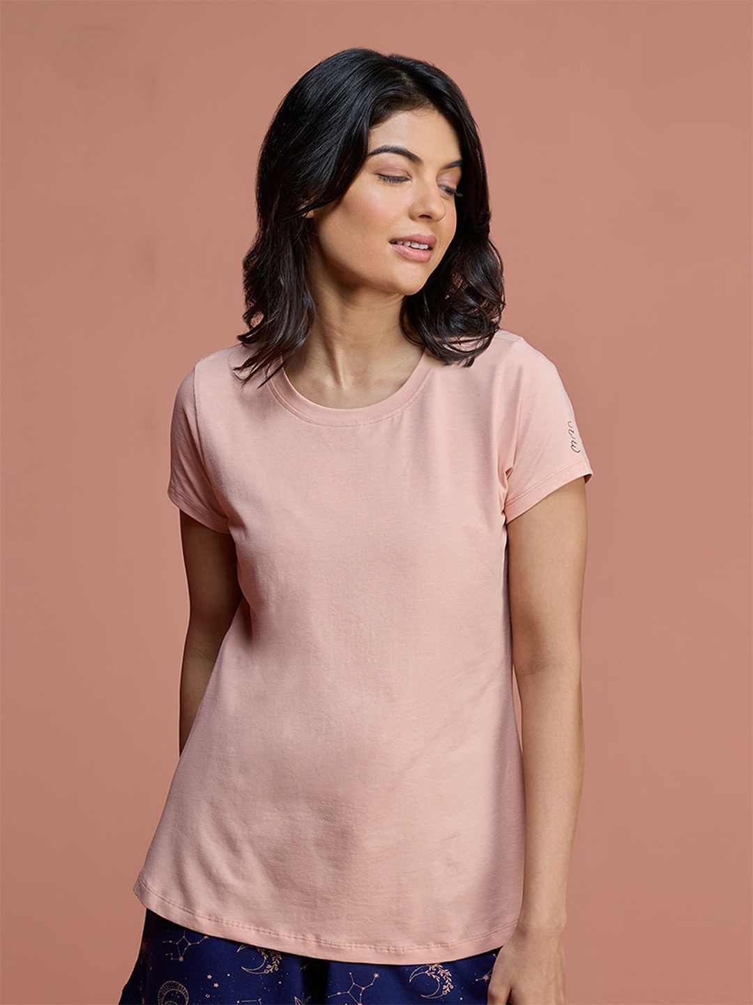 

Nykd Round Neck T-shirt, Peach