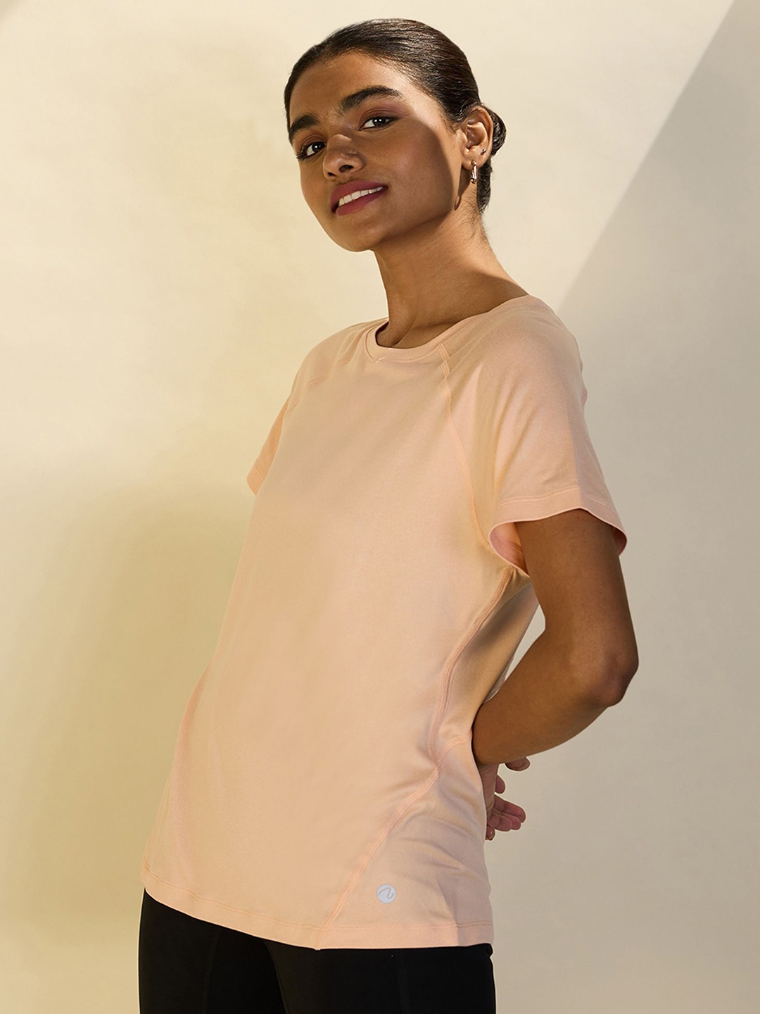 

Nykd Raglan Sleeves Relaxed Fit Sun Protect T-Shirt, Peach