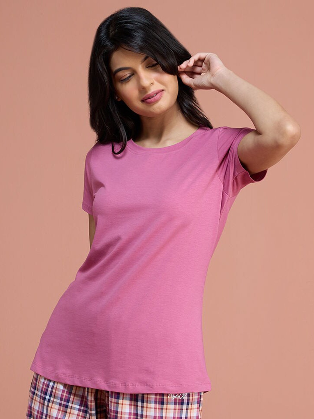 

Nykd Round Neck T-shirt, Pink