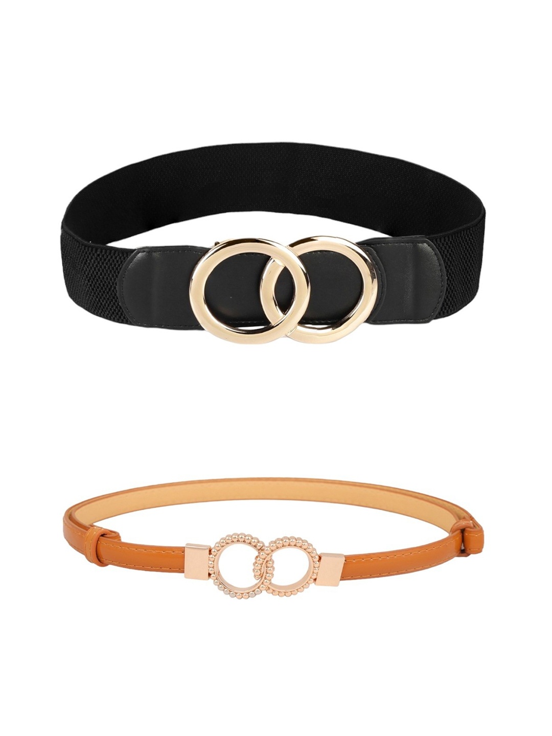 

CRUSSET Women Set Of 2 Belts, Black