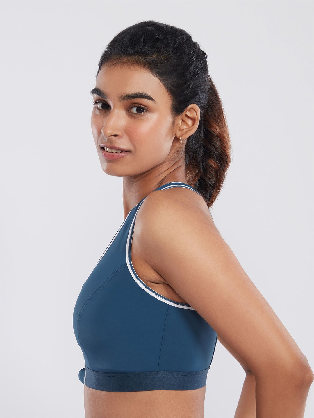 

Nykd Women All Day Ultimate High Impact Racerback Sports Bra (NYK303), Blue
