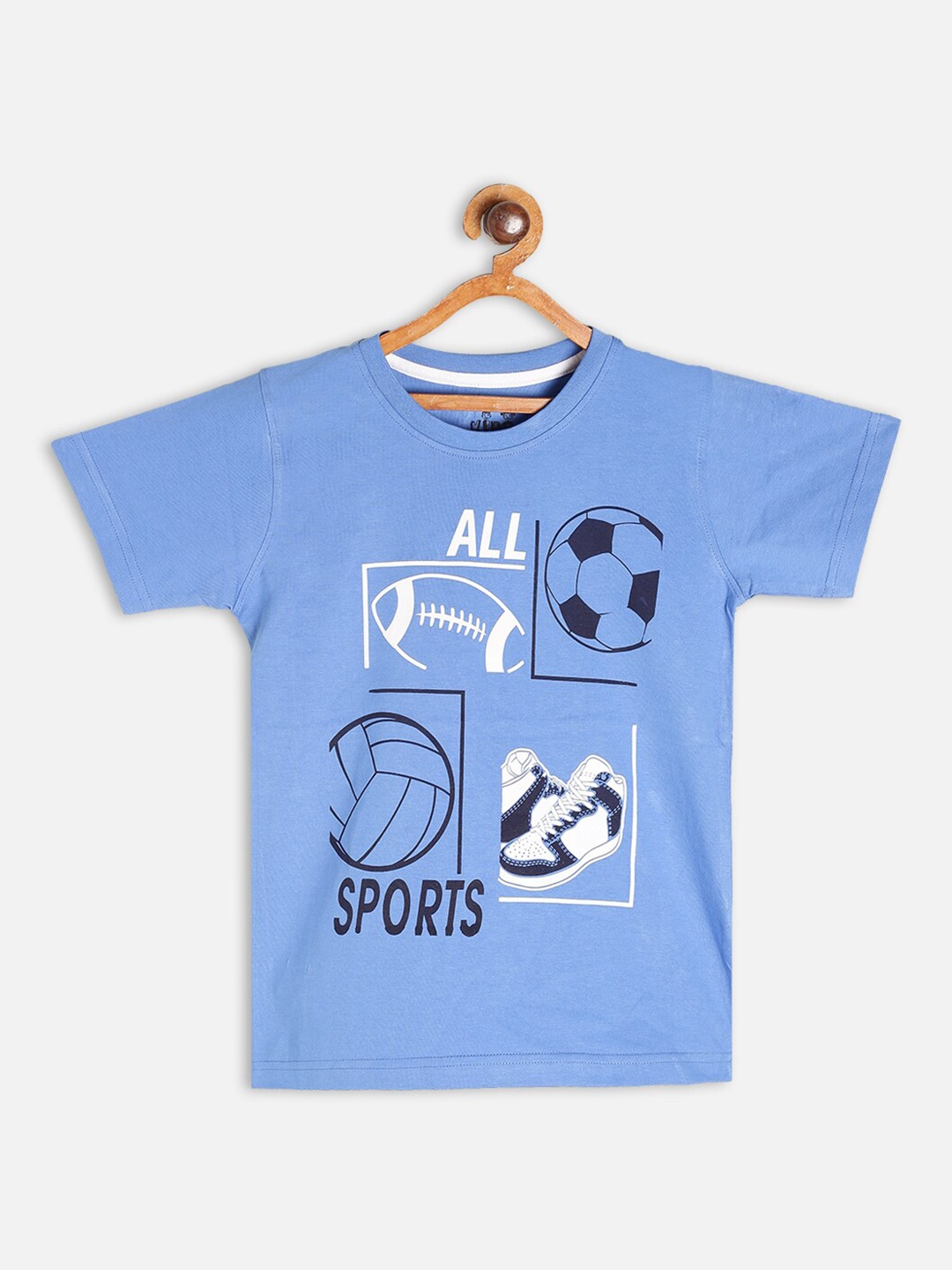 

BAESD Boys Graphic Printed Bio Finish Cotton T-shirt, Blue
