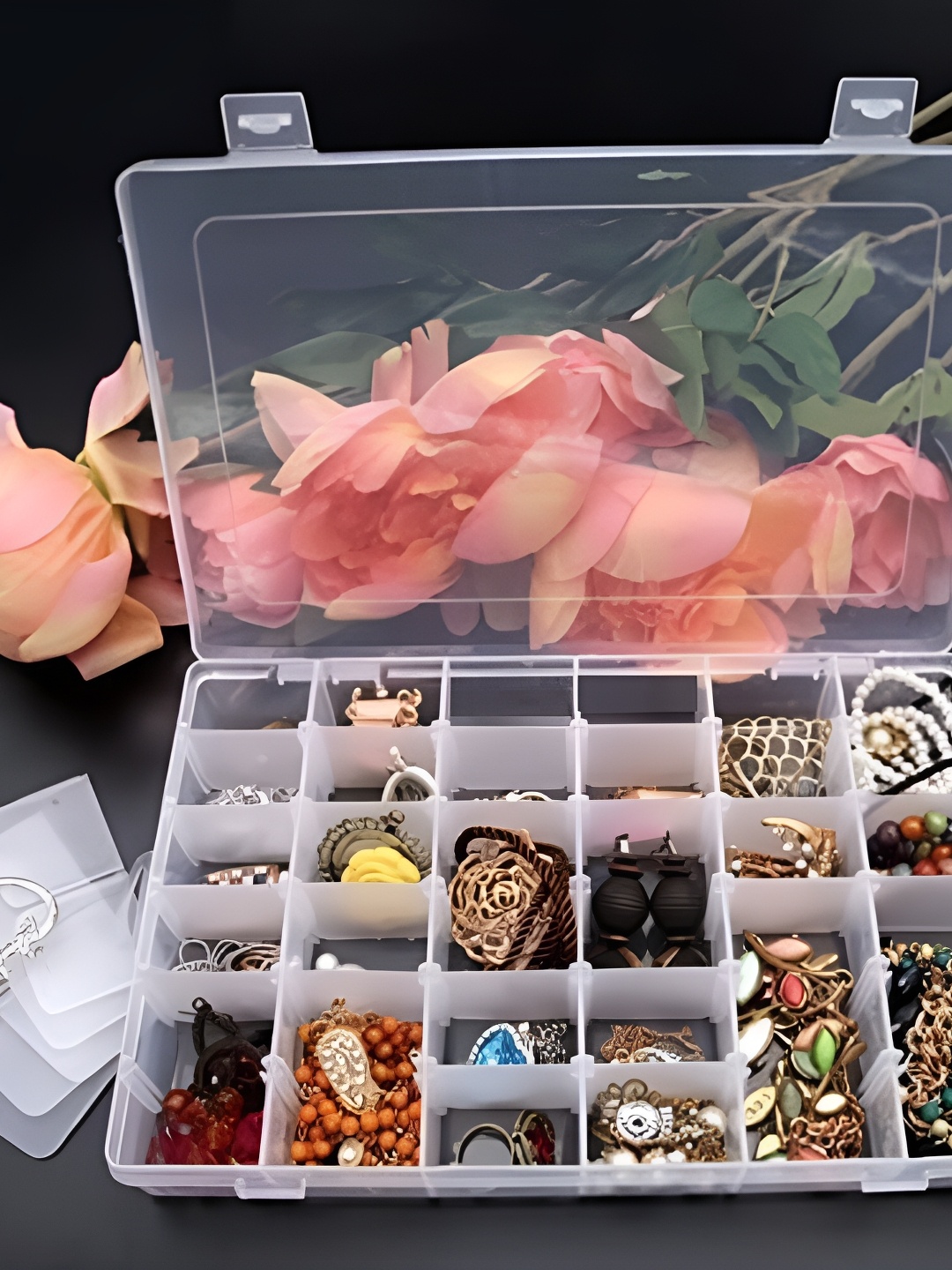 

OMORTEX Transparent Plastic Makeup Organiser