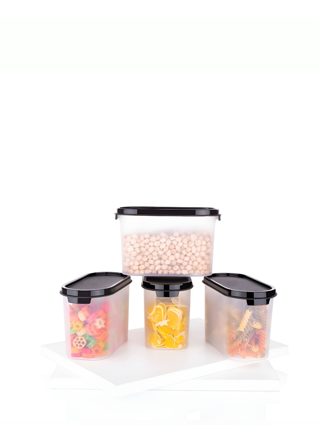 

OMORTEX Blue & Transparent 4 Pieces Dishwasher Safe Food Container 1L Each