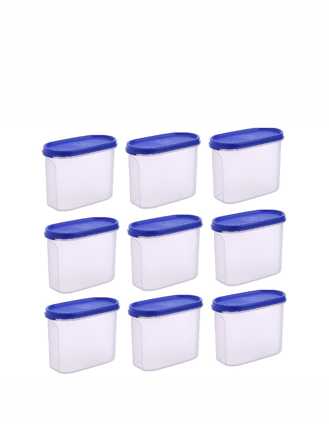 

OMORTEX 6 Pcs Transparent & Blue Dishwasher Safe Food Containers - 1 L Each