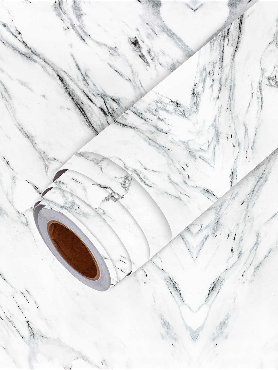 

CVANU White & Black Marble Printed Wall Sticker