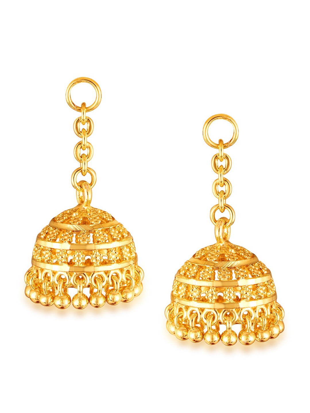 

Vighnaharta Set Of 2 Gold-Plated Floral Studs Earrings