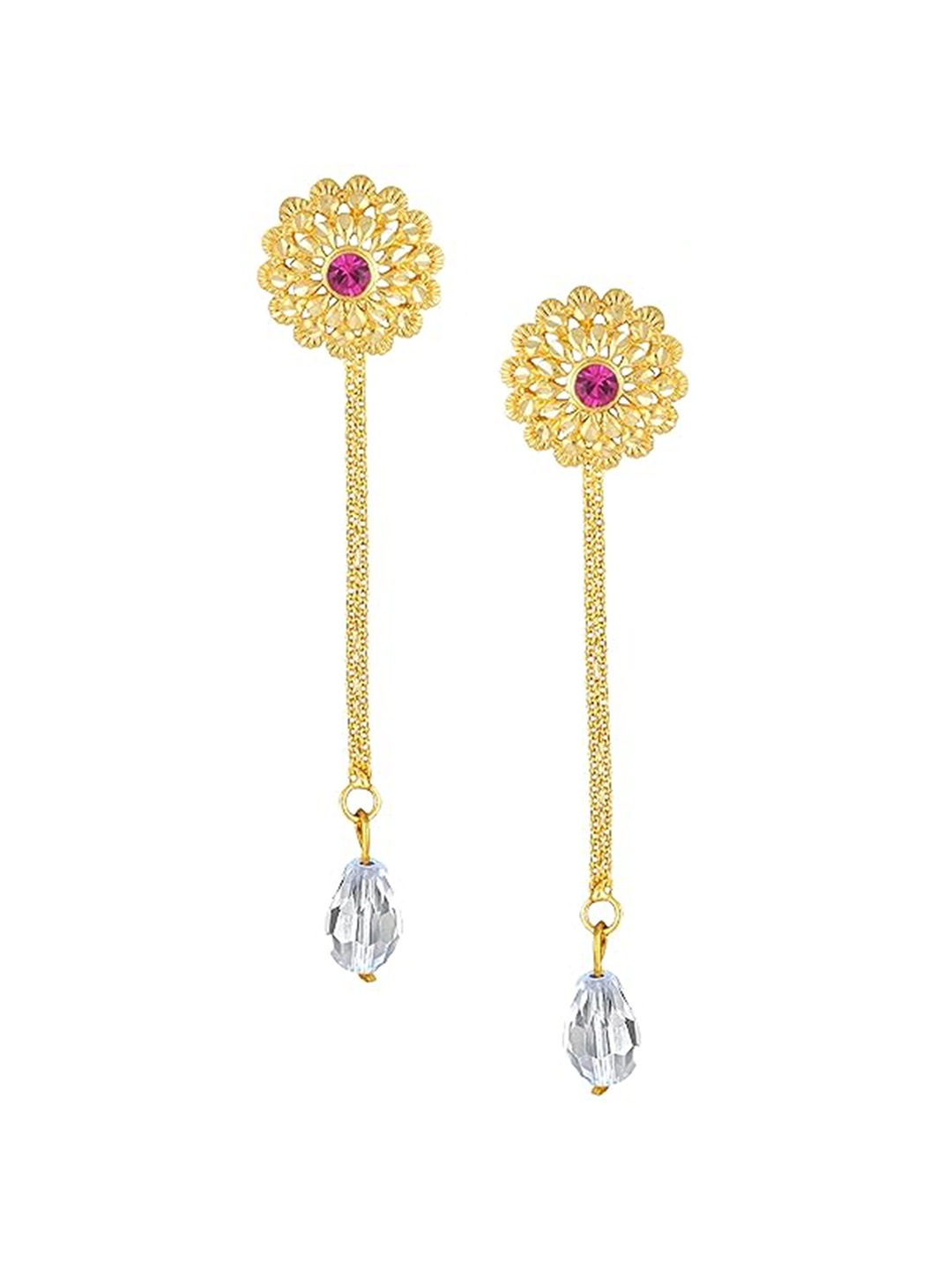 

Vighnaharta Set Of 2 Gold Plated Drop Earrings