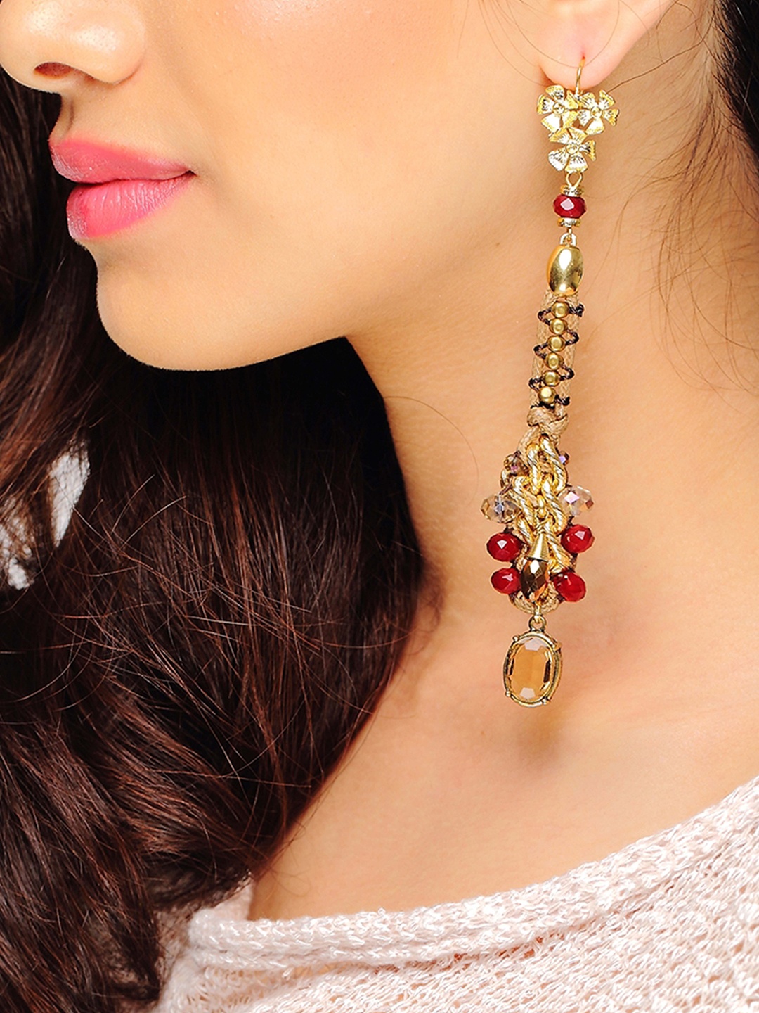 

Rhea Gold-Plated Drop Earrings