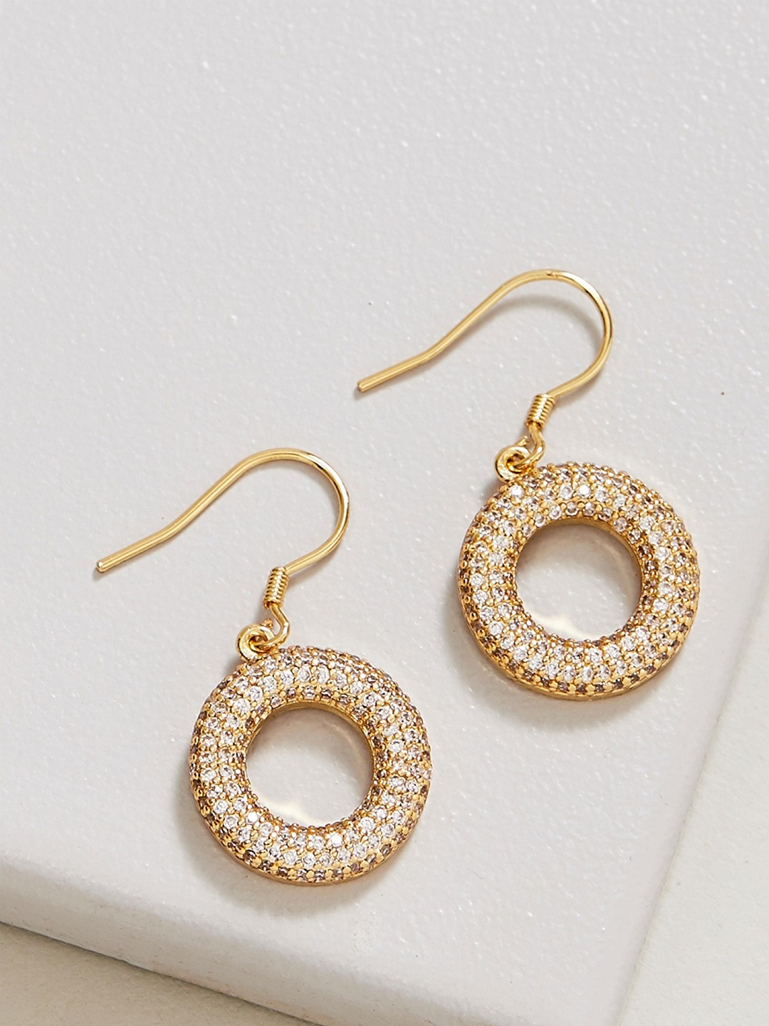 

Rhea Gold-Plated Cubic Zirconia Drop Earrings