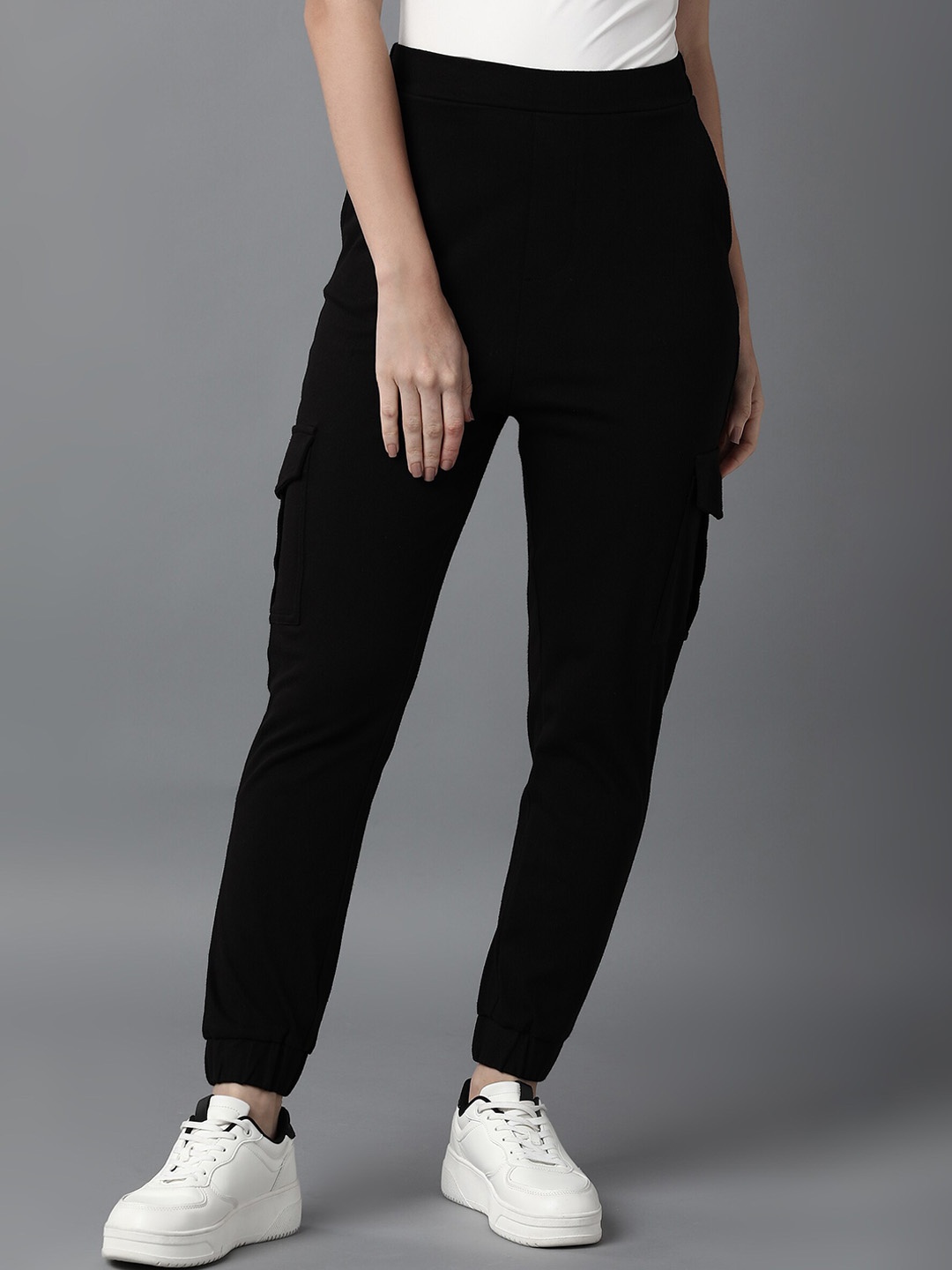 

Roadster Black Women Regular Fit Cargo