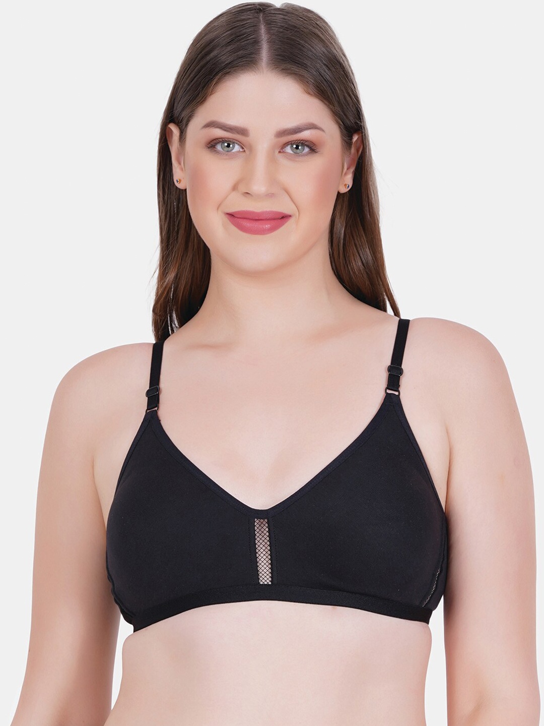

Reveira Medium Coverage Everyday Bra With All Day Comfort, Black