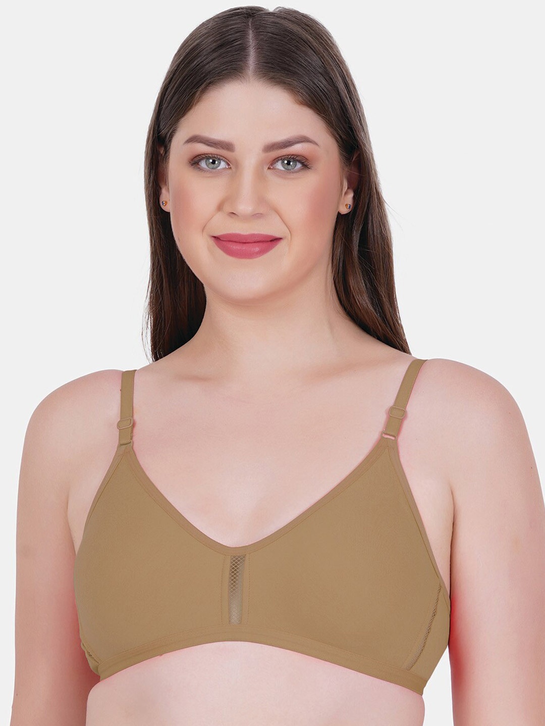 

Reveira Medium Coverage All Day Comfot Cotton Everyday Bra, Nude