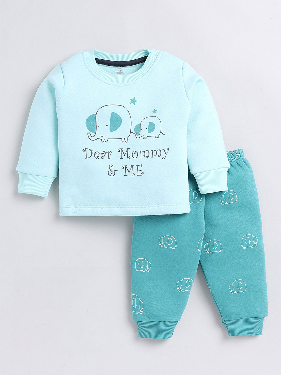 

Moms Love Boys Blue & Black Printed Sweatshirt With Pyjamas
