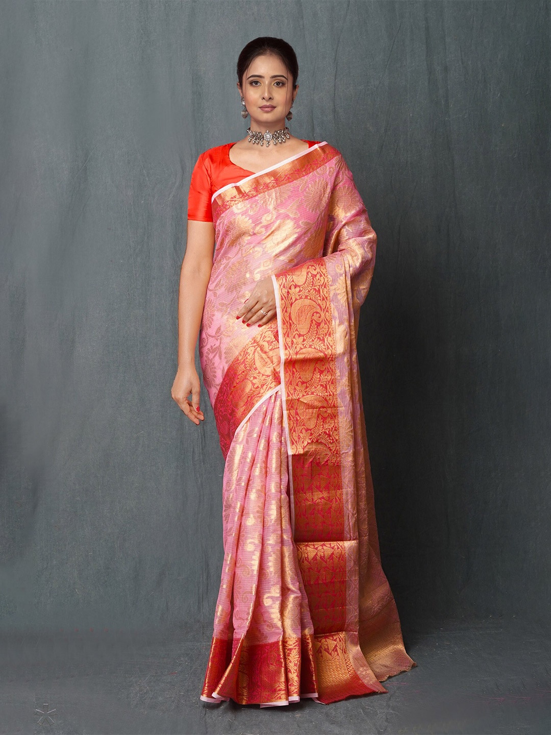 

Unnati Silks Ethnic Motifs Woven Design Kota Saree, Pink