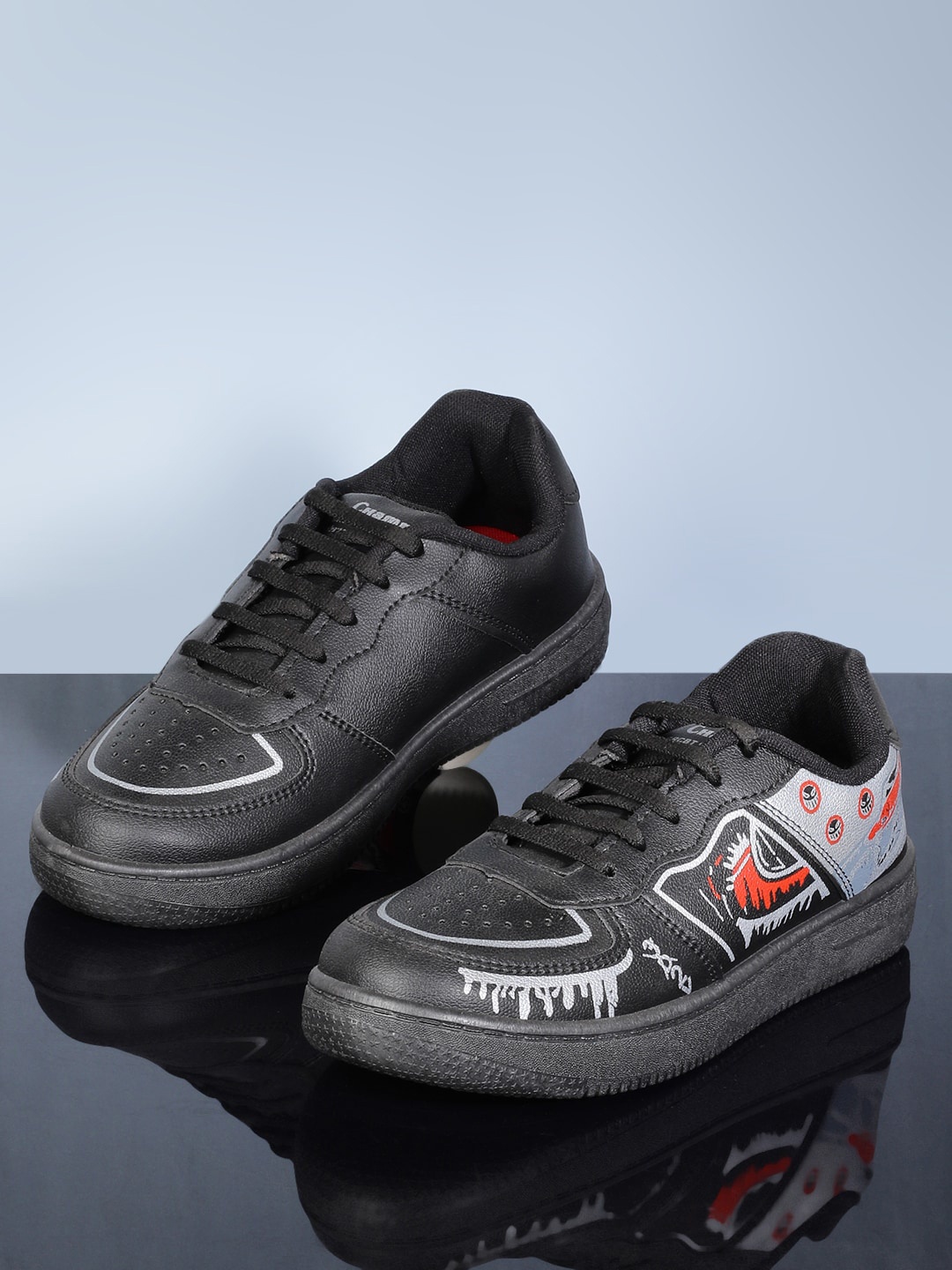 

Champs Men FIFTY Printed Lightweight Sneakers, Black