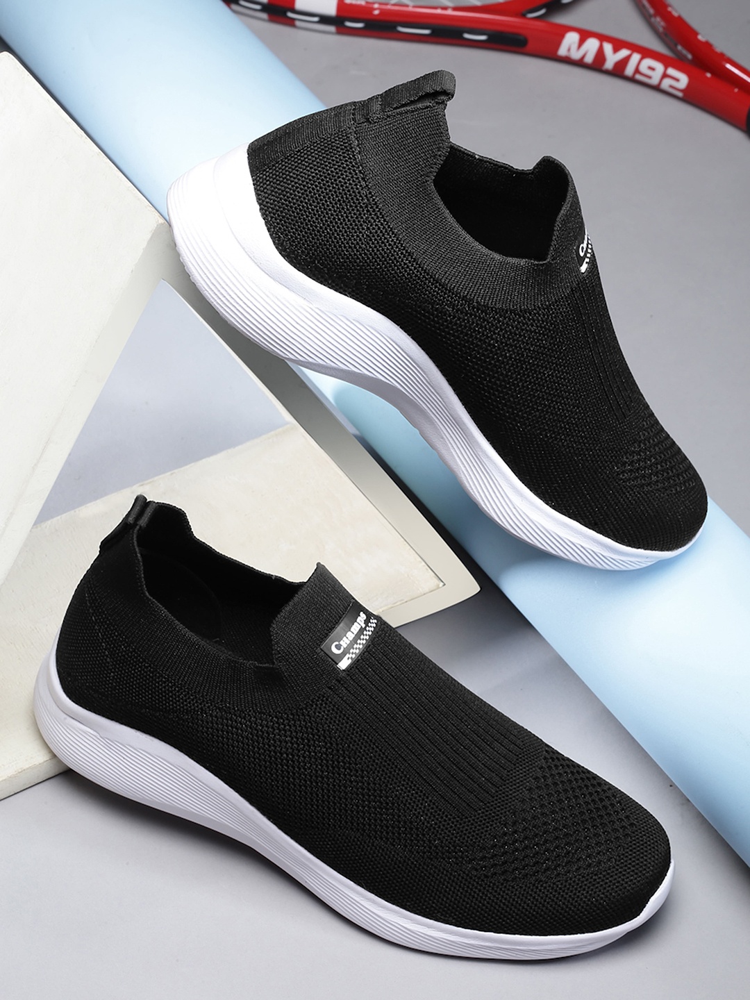 

Champs Men NEXO Textured Lightweight Mesh Slip-On Sneakers, Black