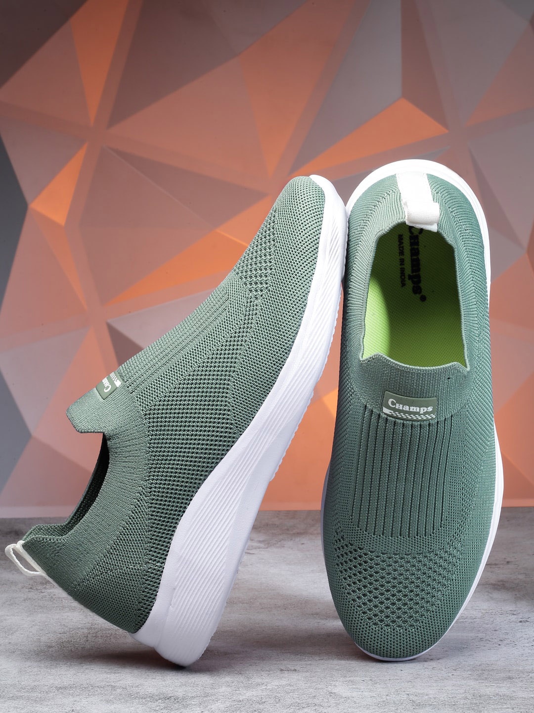 

Champs Men NEXO Textured Lightweight Mesh Slip-On Sneakers, Sea green
