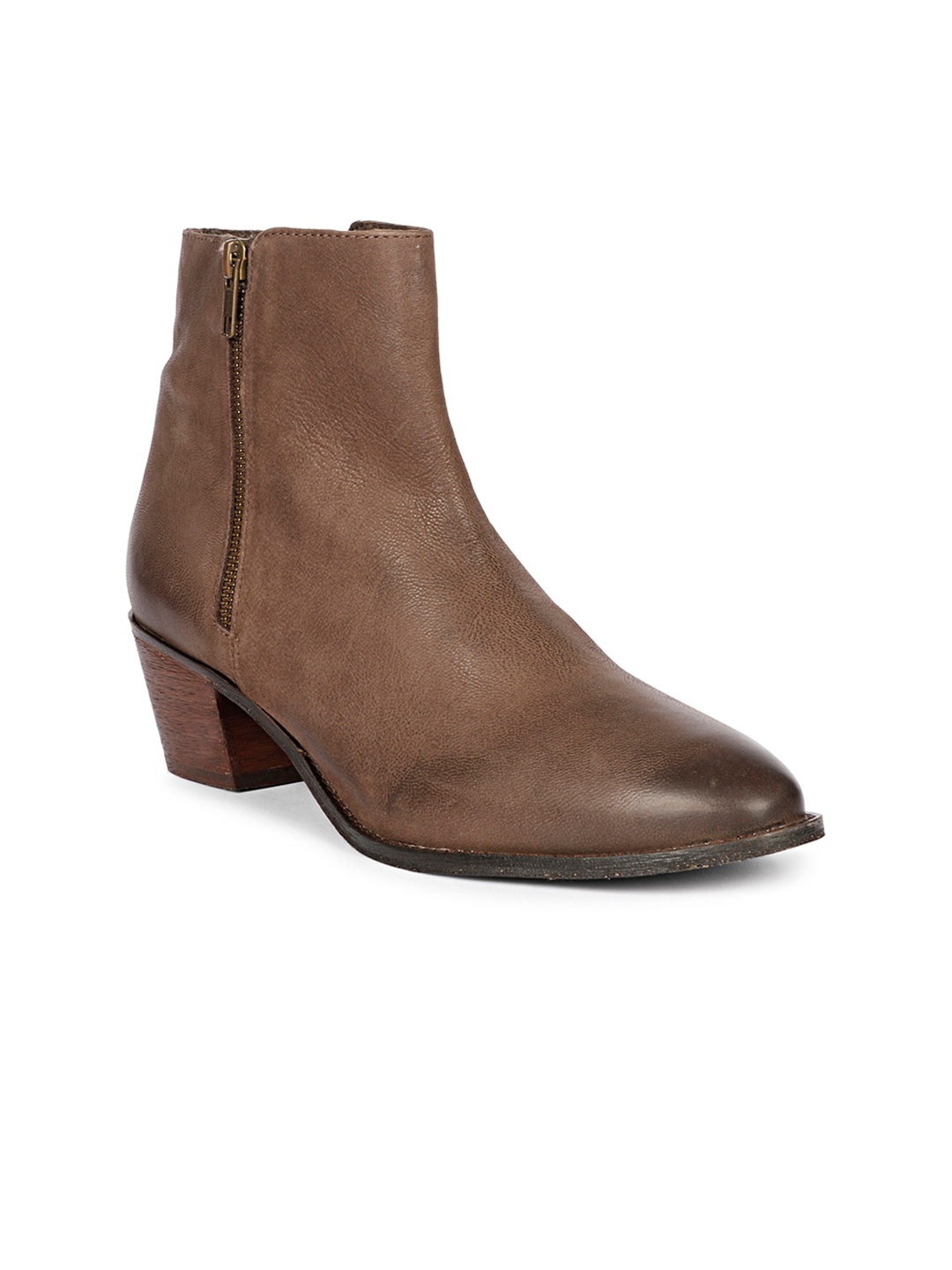 

Saint G Women Mid Top Genuine Leather Block Heel Regular Boots, Brown