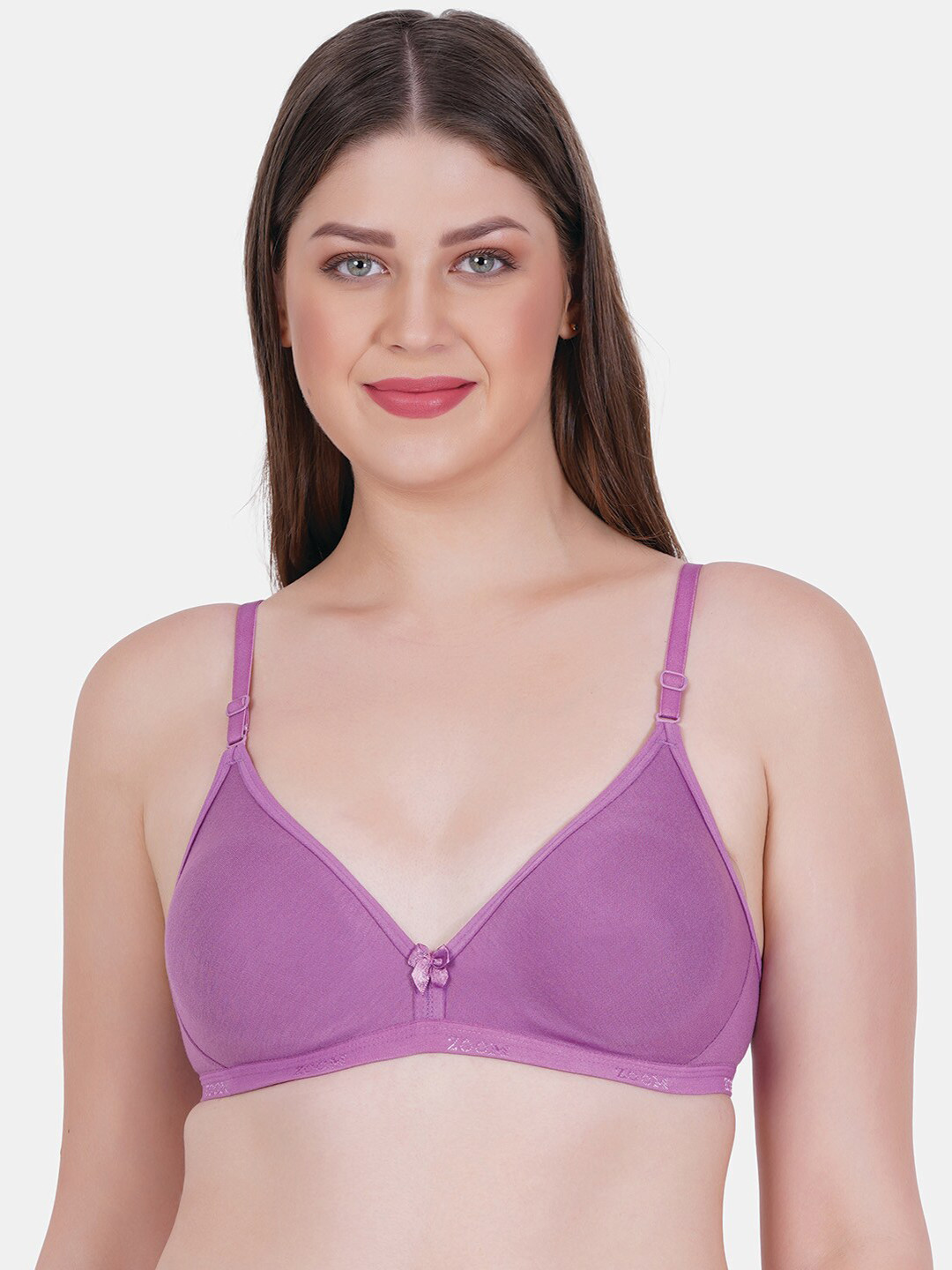 

Reveira Medium Coverage Dry Fit Everyday Bra With All Day Comfort, Purple