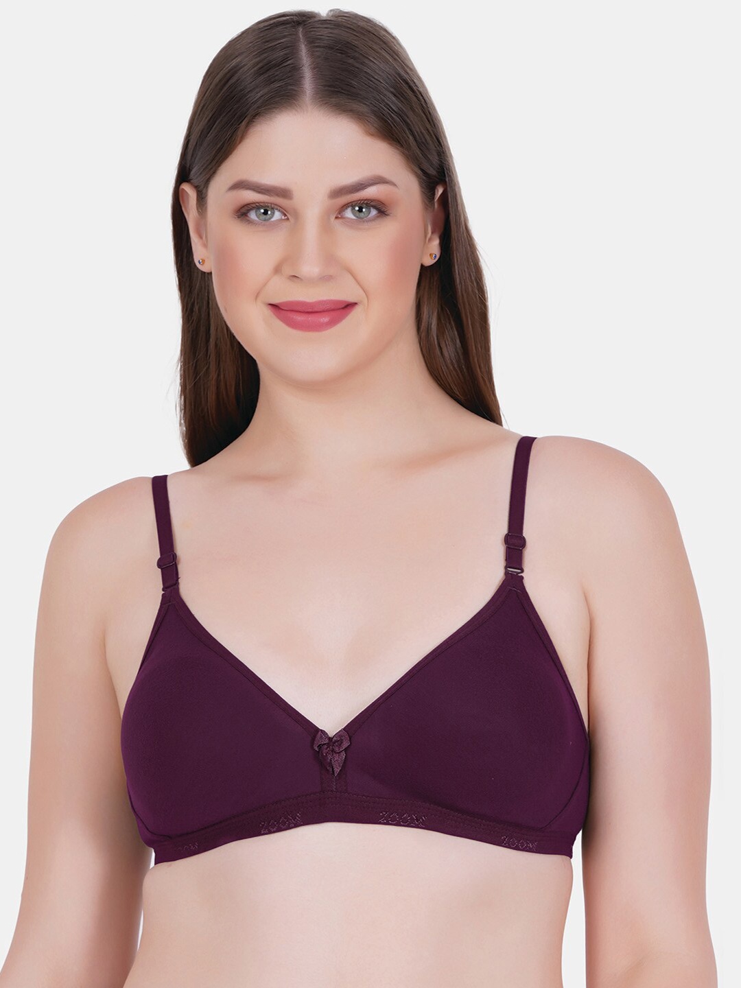 

Reveira Medium Coverage All Day Comfot Cotton Everyday Bra, Maroon