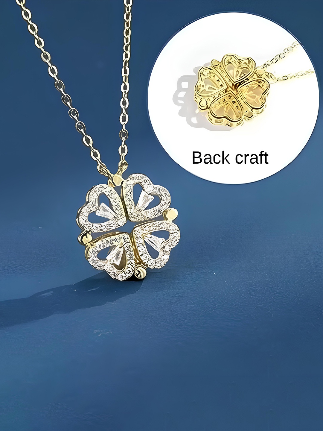

KARISHMA KREATIONS Gold-Plated Magnetic Pendant Necklace