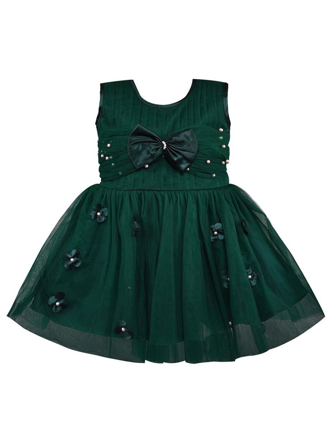 

Wish Karo Girls Embellished Net Fit & Flare Dress, Green