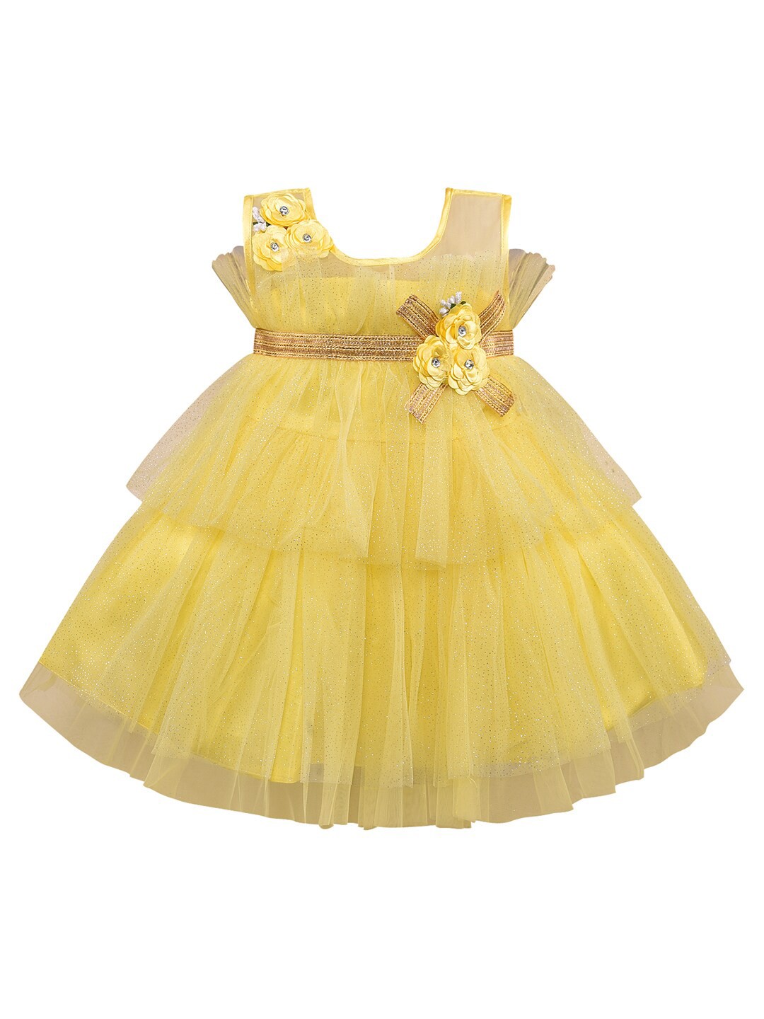 

Wish Karo Girls Embellished Fit & Flare Dress, Yellow