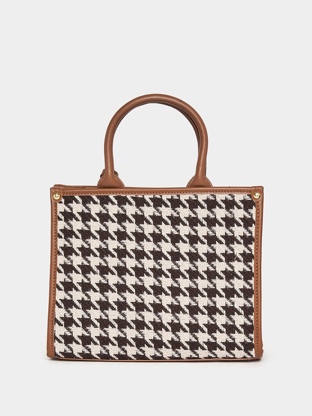 

Styli Textured Structured Handheld Bag, Brown