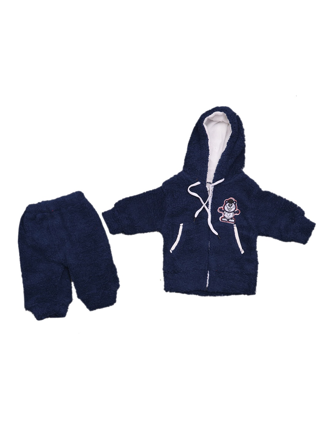 

BAESD Kids Self Design Hooded Fleece Tracksuit, Navy blue