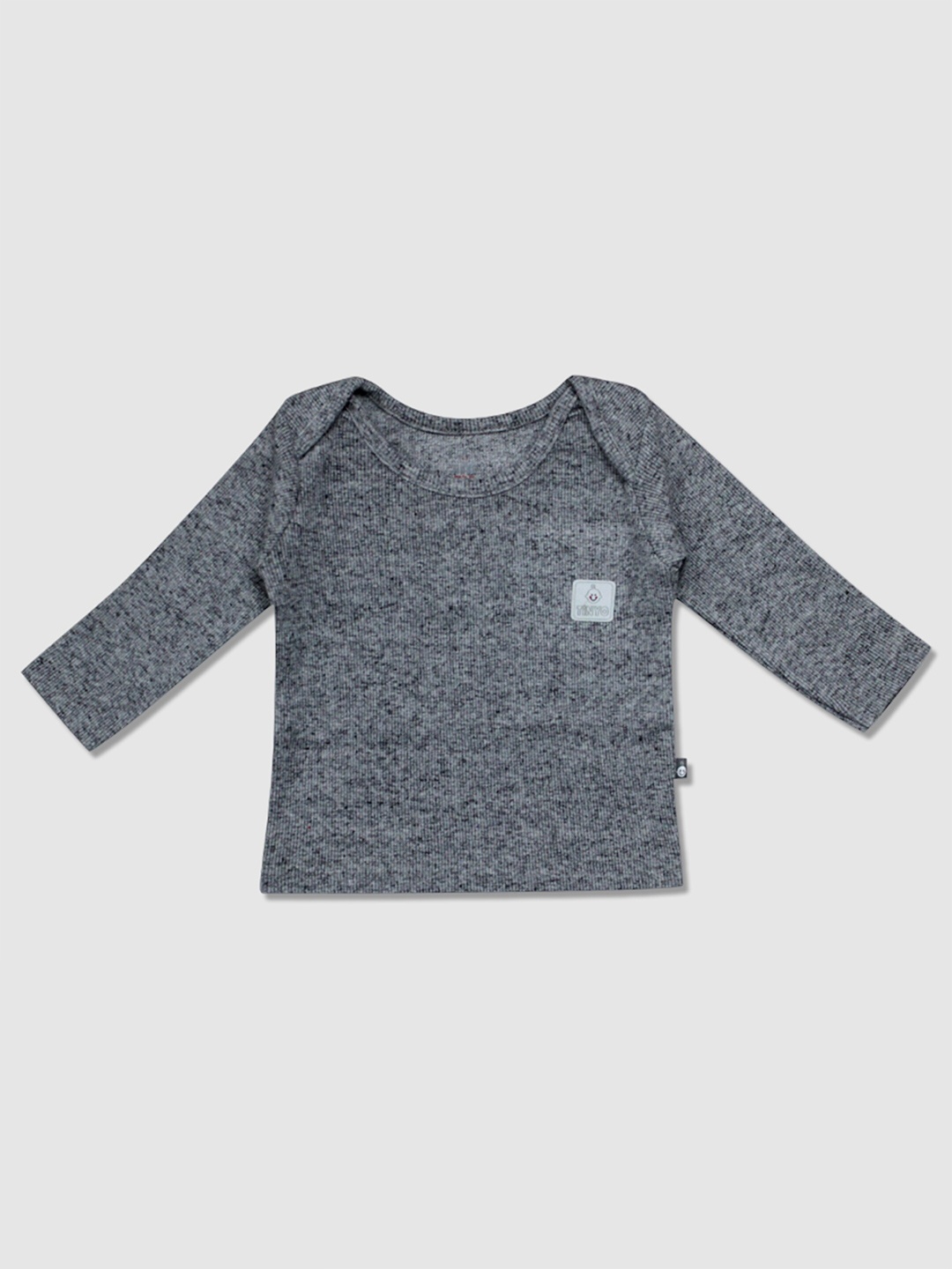 

Moms Love Infants Kids Envelope Neck Cotton T-shirt, Grey