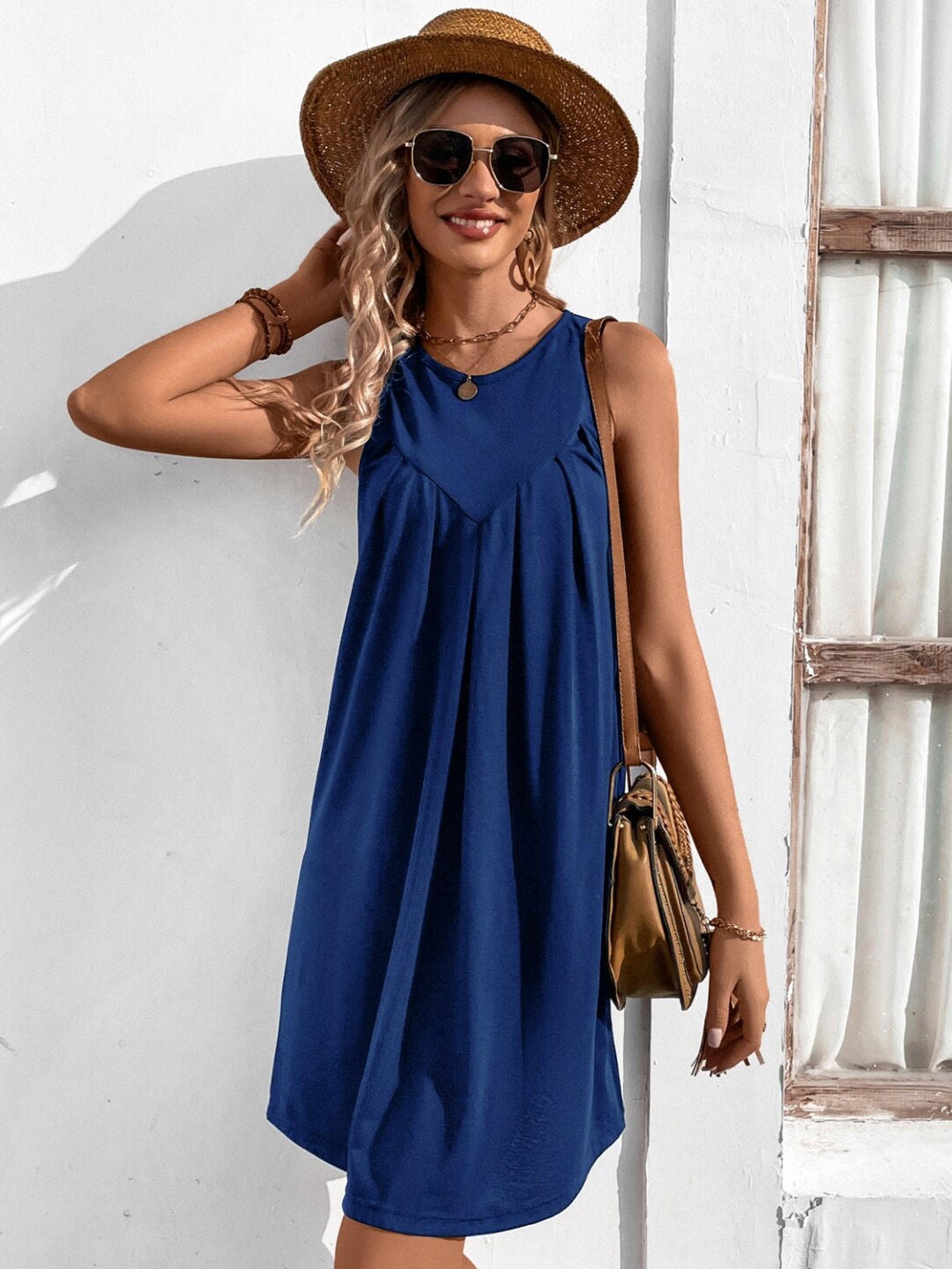 

StyleCast Blue Sleeveless A-Line Dress