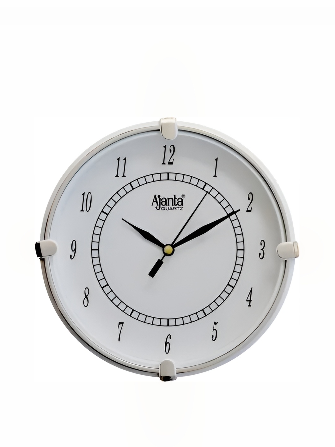 

Ajanta White Contemporary Round Wall Clock